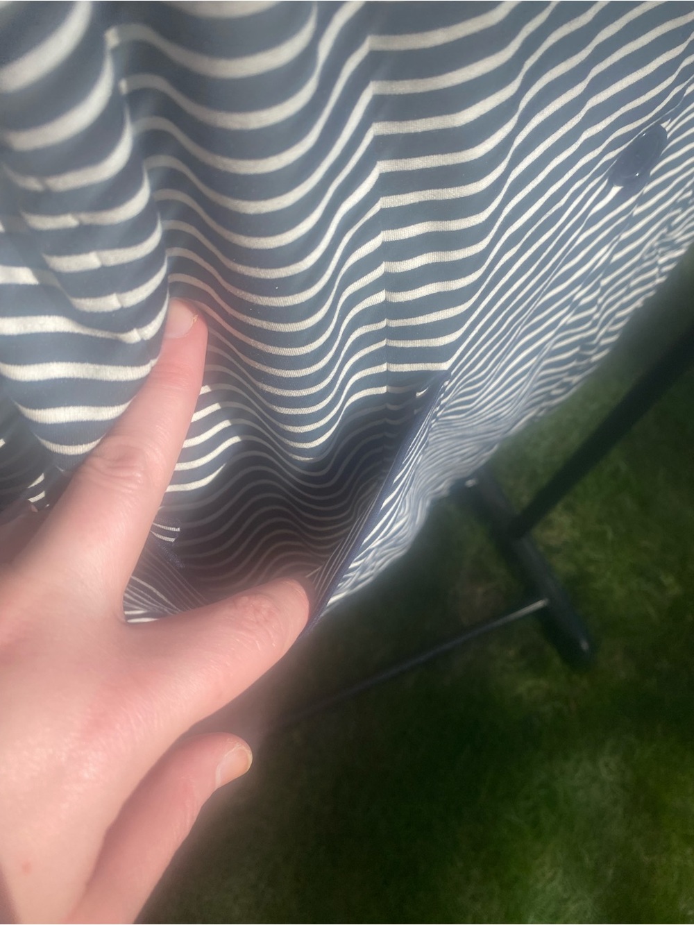 Molly & Isadora Women's Navy & White Striped Sailor Blazer Jacket Office Size 1X - Picture 5 of 8